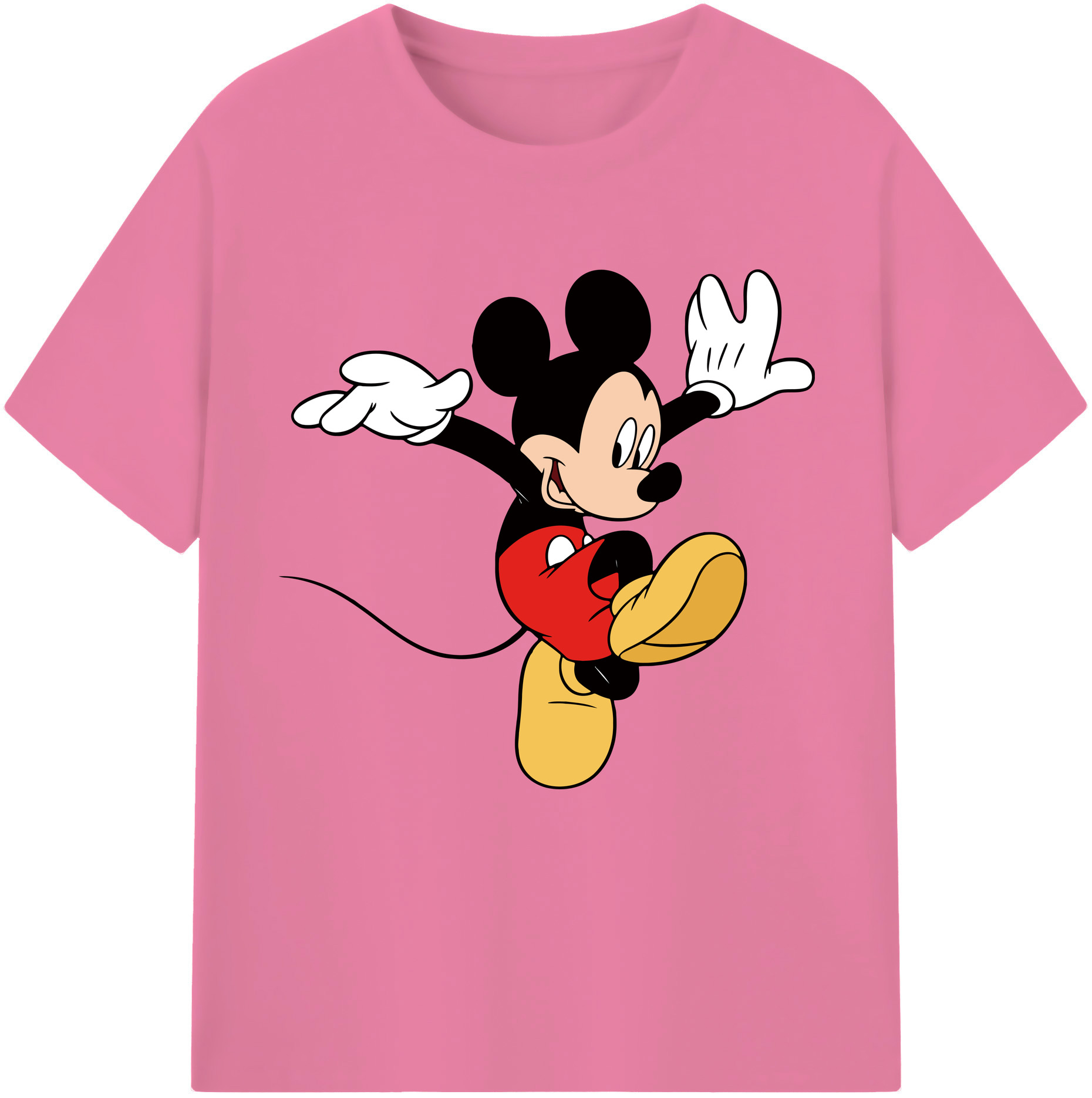 （画像用） ミッキーマウス Mickey Mouse 綿100％半袖Tシャツ（フロントプリント）